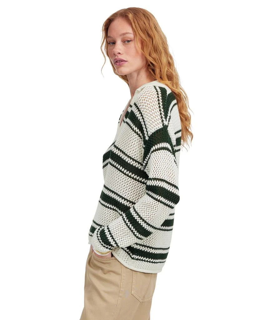 Madewell Stripe Madeleine Open Stitch Long Sleeve Polo 3