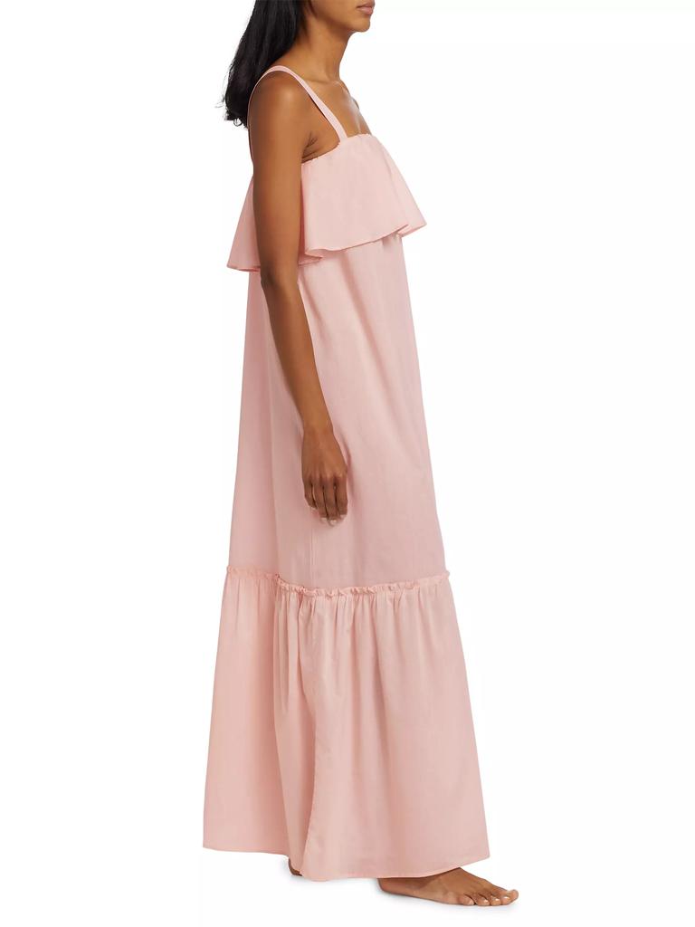 Pour Les Femmes Ruffle Maxi Dress