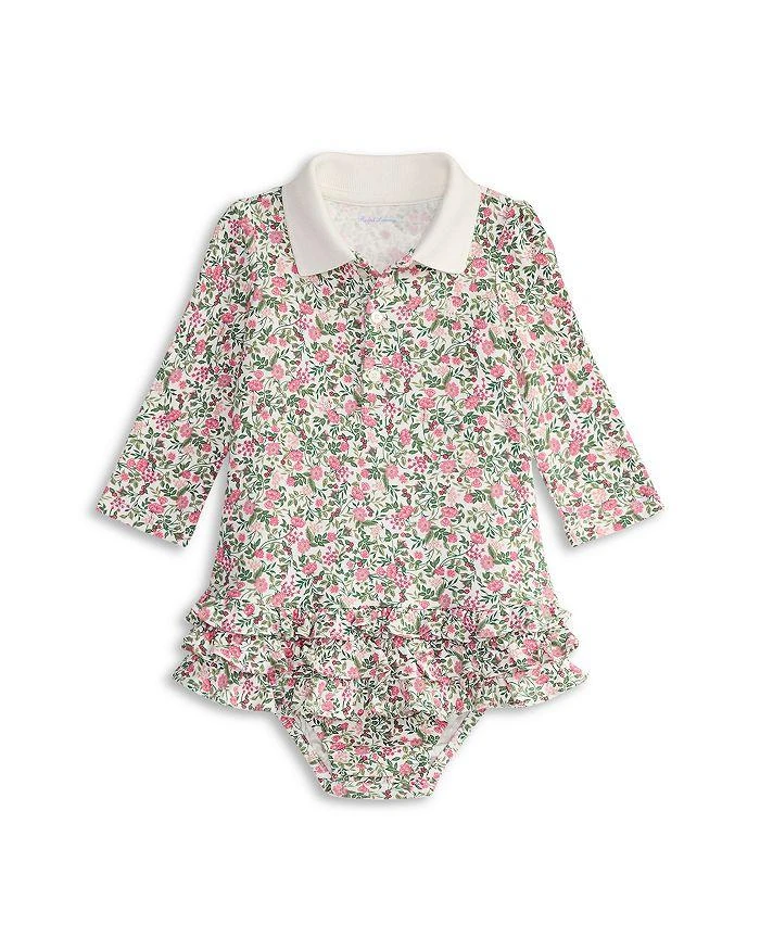 Ralph Lauren Polo Girls' Floral Soft Cotton Polo Dress & Bloomer - Baby