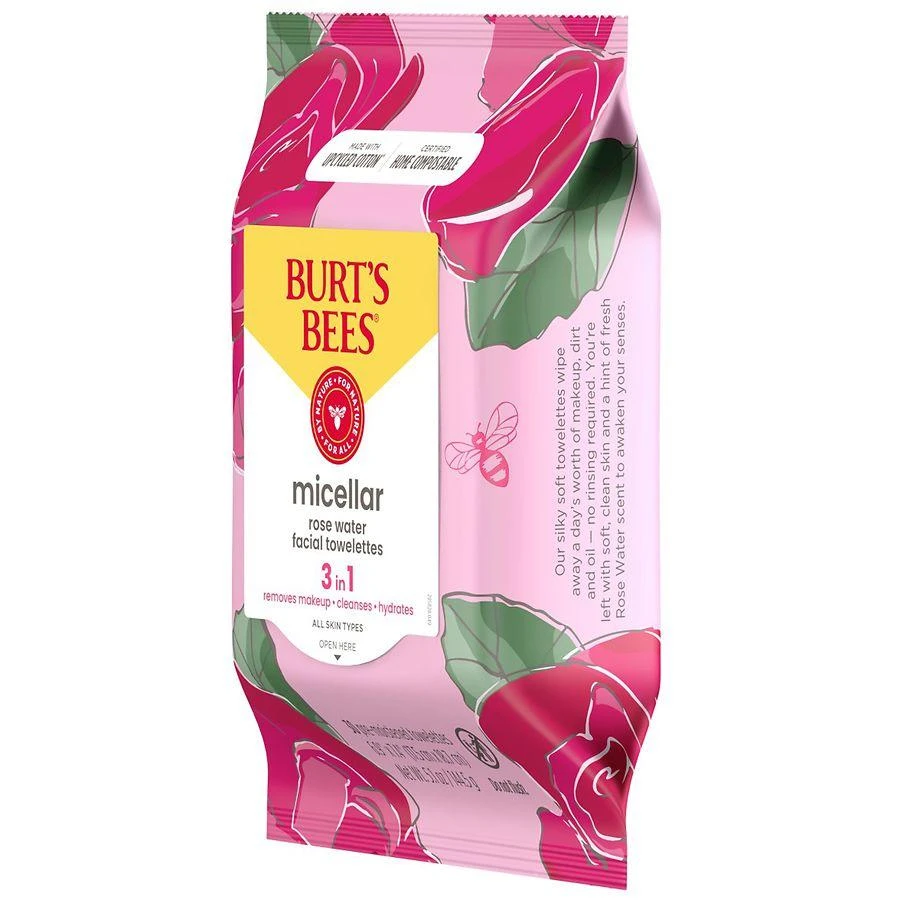Burt's Bees Micellar Facial Towelettes Rose Water 9