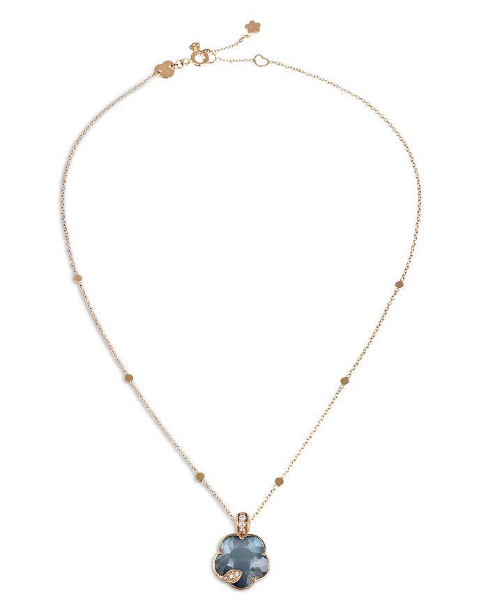 Pasquale Bruni Petit Joli Lunaire 18K Rose Gold Lunar Garden Gem Necklace with Diamonds, 0.12 ct. t.w.