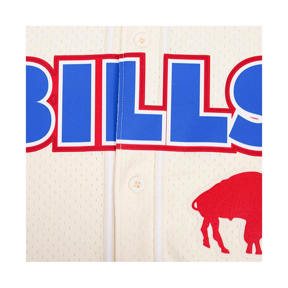 Pro Standard Men's Cream Buffalo Bills Retro Classic Mesh Button-Up Shirt