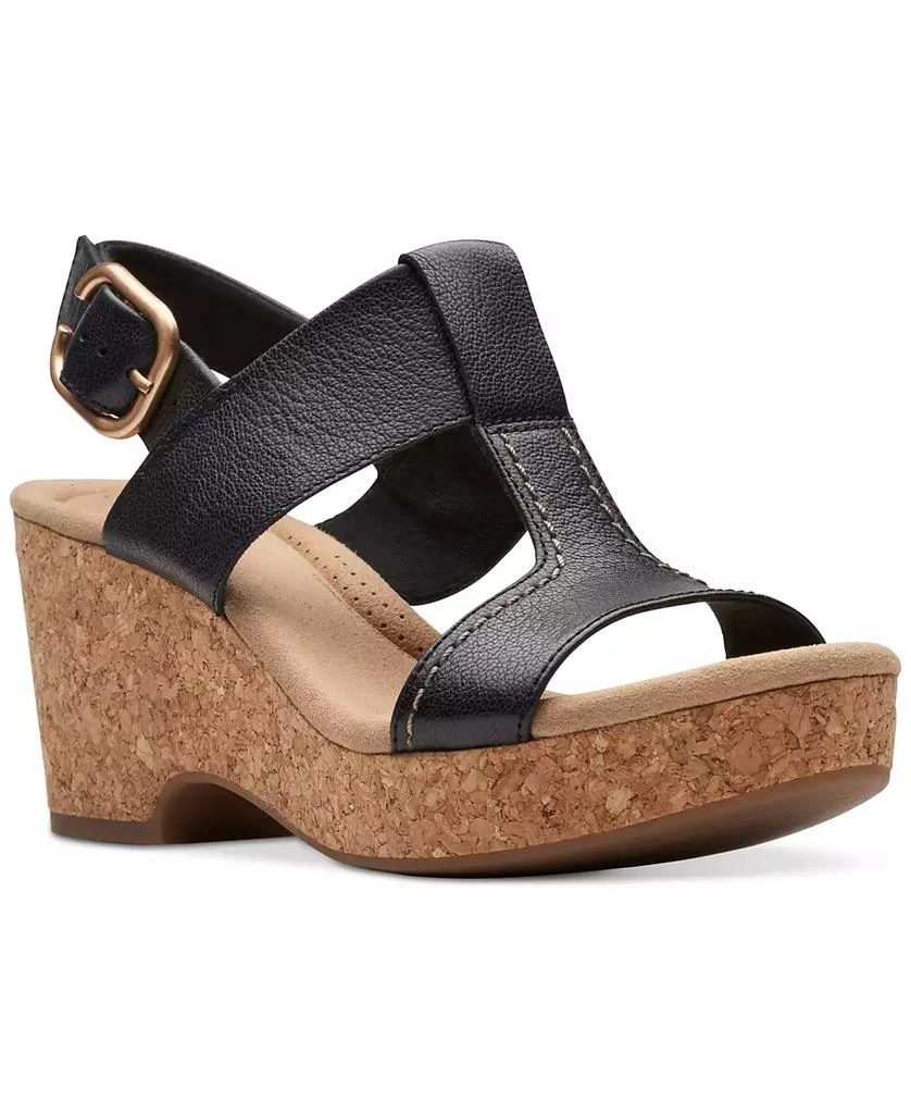 Clarks Giselle Style Wedge Heel Platform Sandals 1