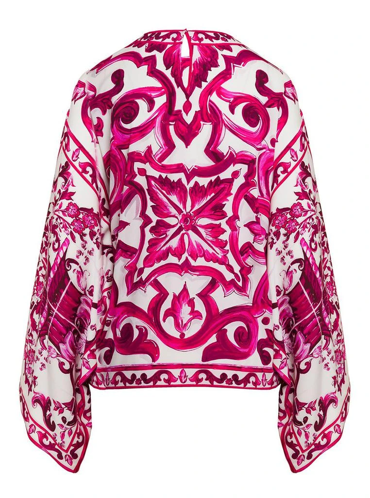 Dolce & Gabbana Dolce & Gabbana Majolica-Print Crewneck Blouse 2