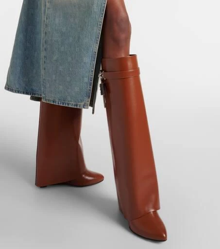 Givenchy Shark Lock leather knee-high boots 7