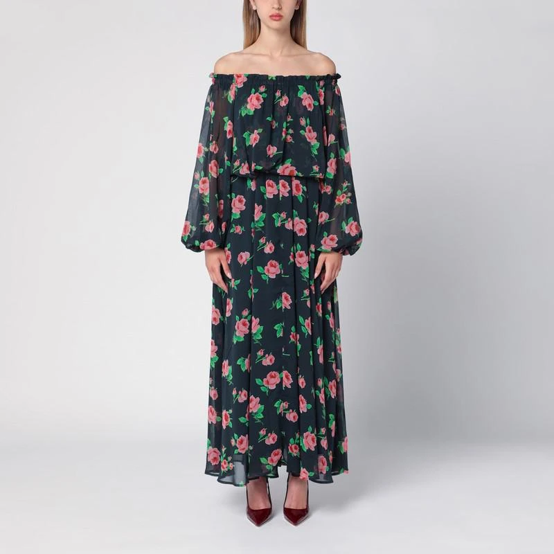 ROTATE Birger Christensen Dress with floral pattern in recycled polyester 1