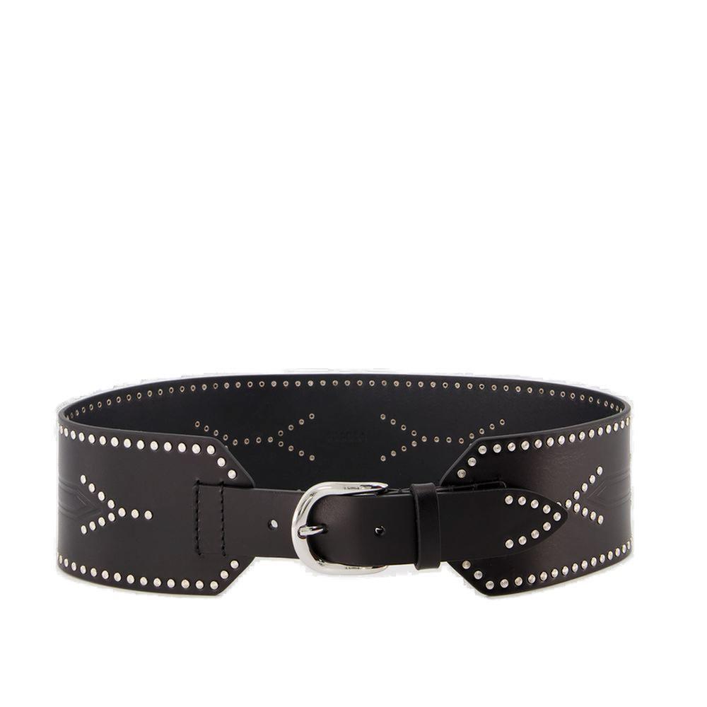 【送料&関税込】Isabel Marant lowell Belt ISABEL MARANT Lowell engraved-buckle Leather Belt | Brown