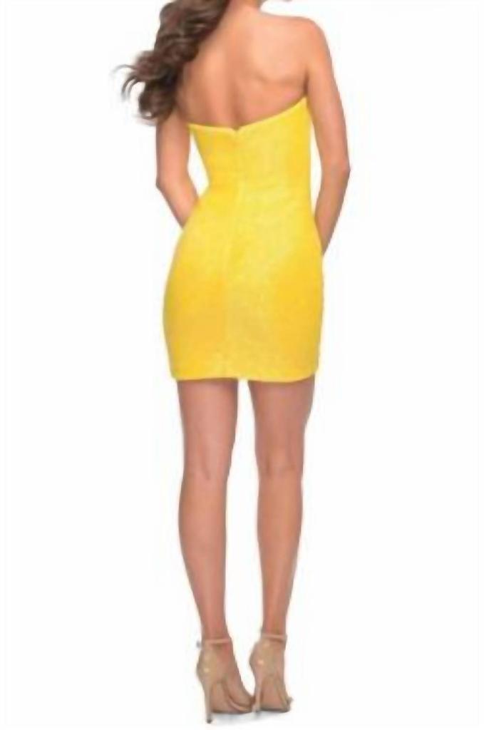 La Femme La Femme - La Femme Short Strapless Sequin Dress