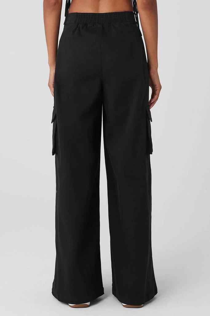 Alo Show Off Cargo Wide Leg Trouser (Long) - Black 3