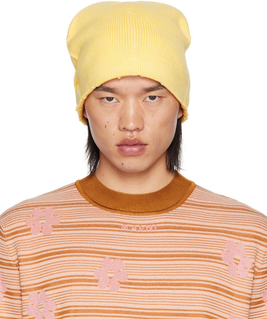 Yellow Mohair Logo Beanie – On Sale Now with Up to 69% Off