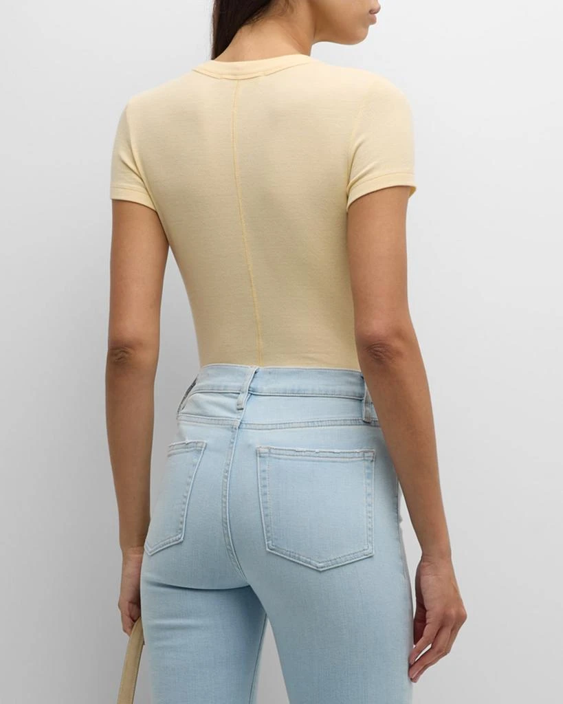 FRAME Ribbed Crewneck Baby Tee 5