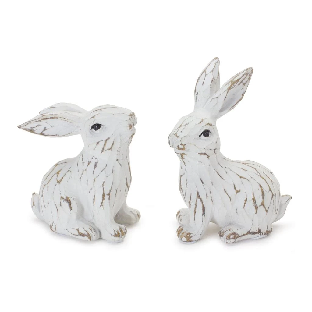 Hivvago Carved Bunny Figurine (Set of 6)