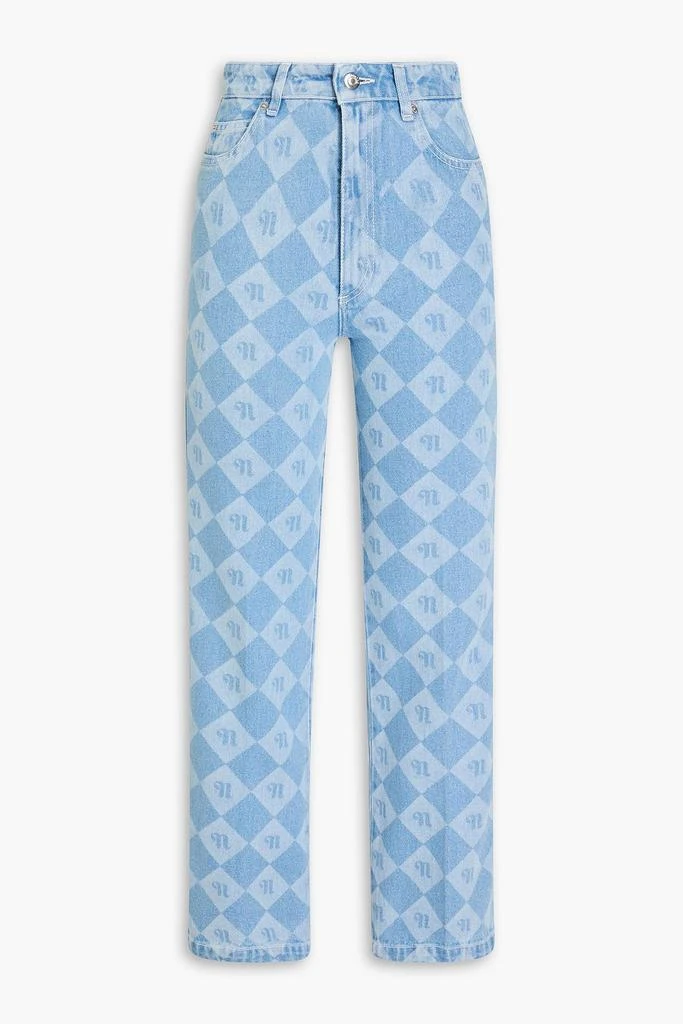 Nanushka Zoey logo-print high-rise kick-flare jeans 1