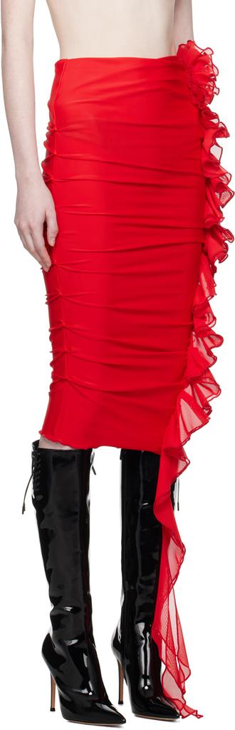 Fancì Club Red 'The Colt' Midi Skirt