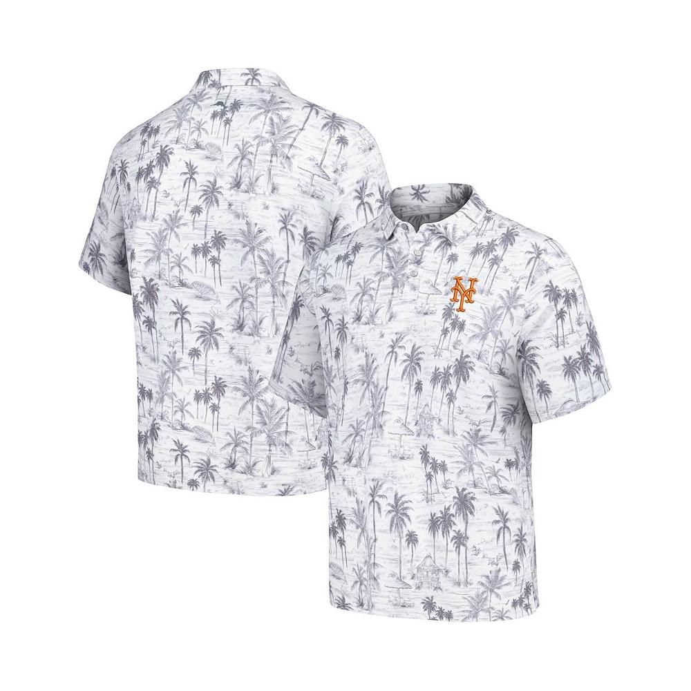 Tommy Bahama Men's Gray New York Mets Sport Cabana Shores IslandZone Tri-Blend Polo