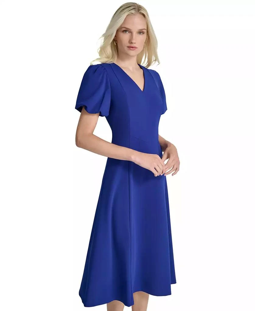 DKNY Women's Bubble-Sleeve Scuba-Crepe Midi Dress 7