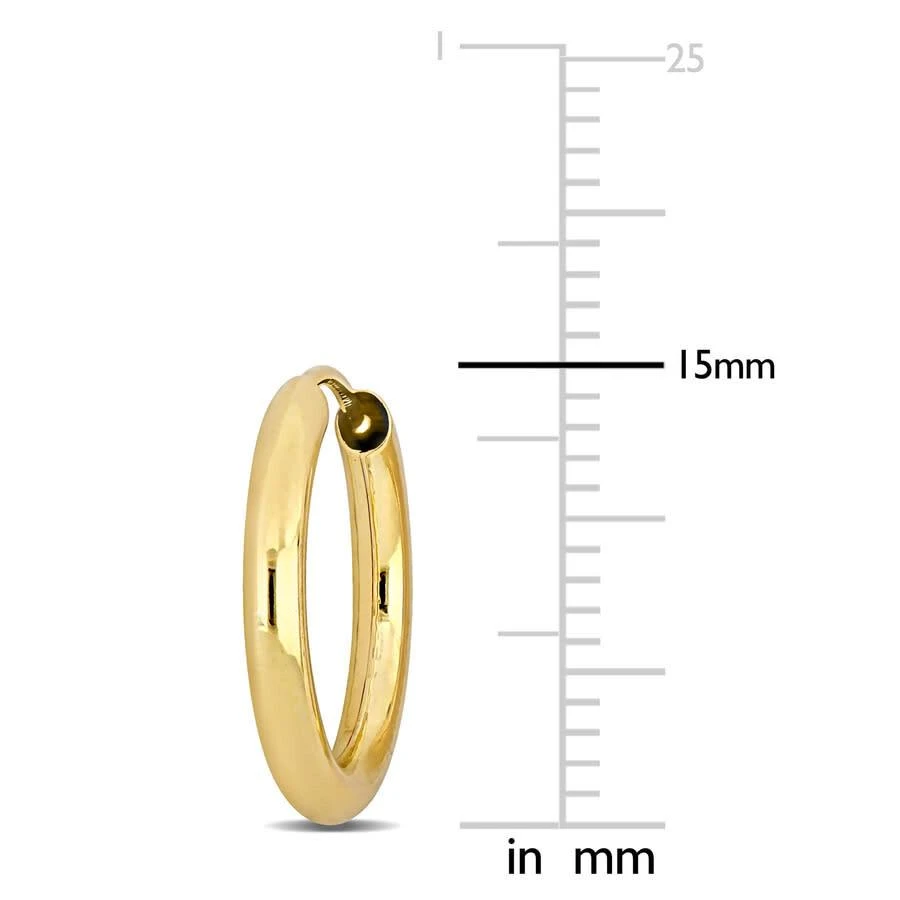 Amour Amour 15mm Hoop Earrings in 14k Yellow Gold 2