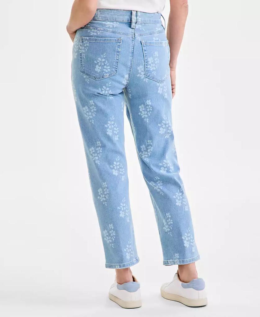 Style & Co Women's Printed Mid-Rise Curvy Capri Jeans, 4-16P, Exclusively at Macy's