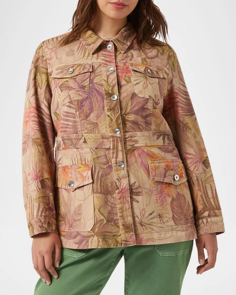 Marina Rinaldi Plus SIze Gattini Floral-Print Drill Jacket 4