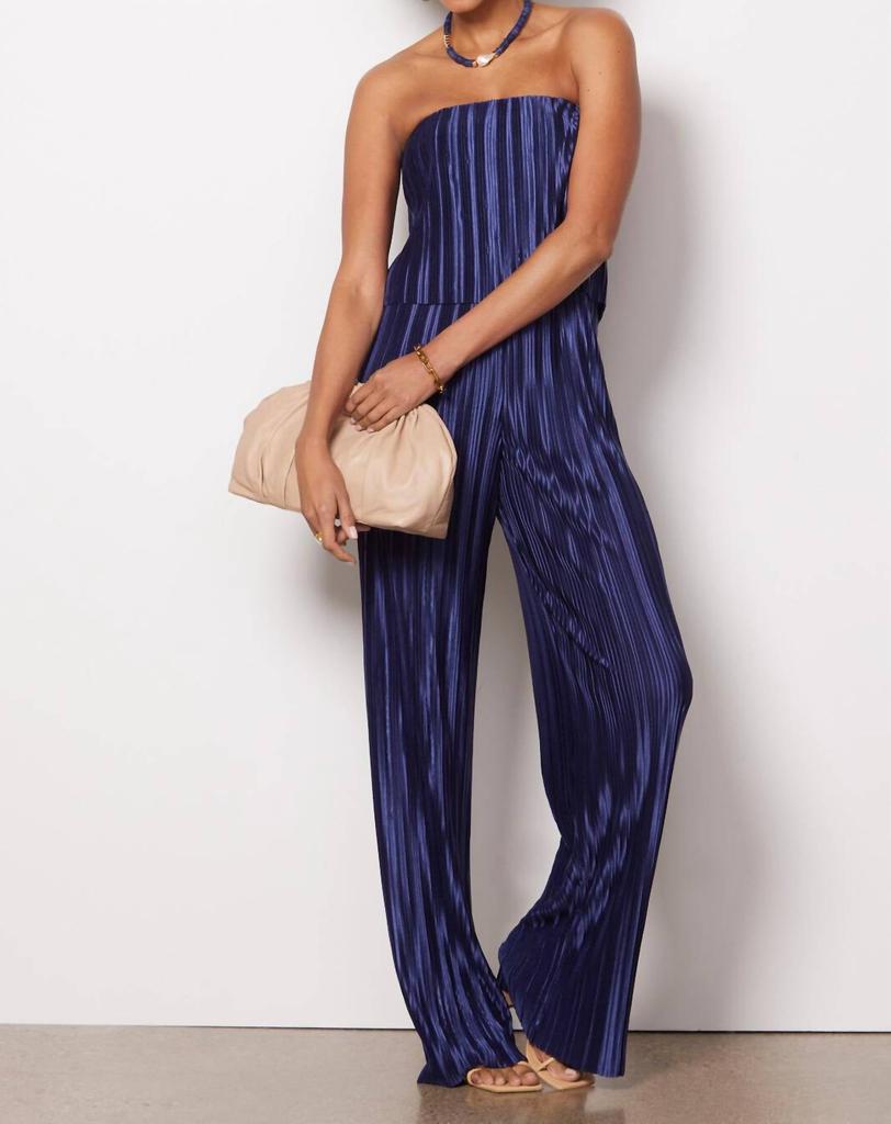 Amanda Uprichard Collina Jumpsuit In Navy