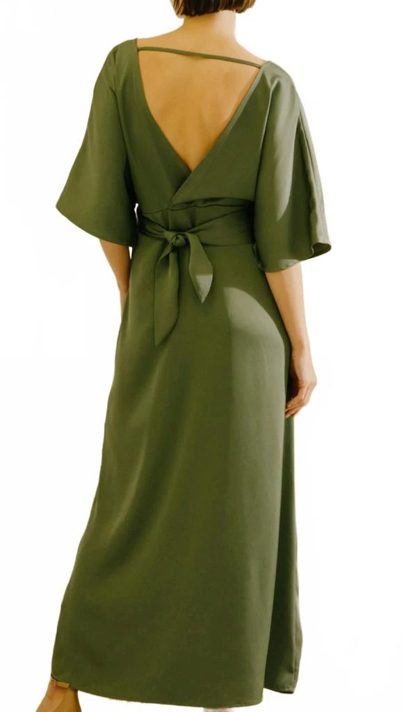 Shop Deep V Asymmetric Kimono Maxi Dress In Green on Sale at BeyondStyle   Get 43% Off Deep V Asymmetric Kimono Maxi Dress In Green with Limited-Time  Flash Deals, Exclusive Discounts, and