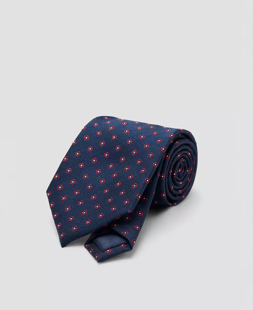 Mango Men's Flower Patterned Silk Tie