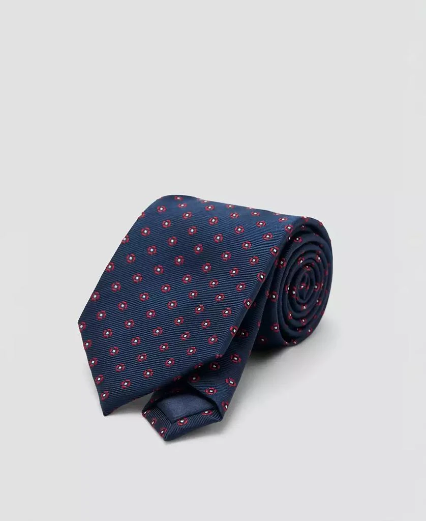 Mango Men's Flower Patterned Silk Tie 2
