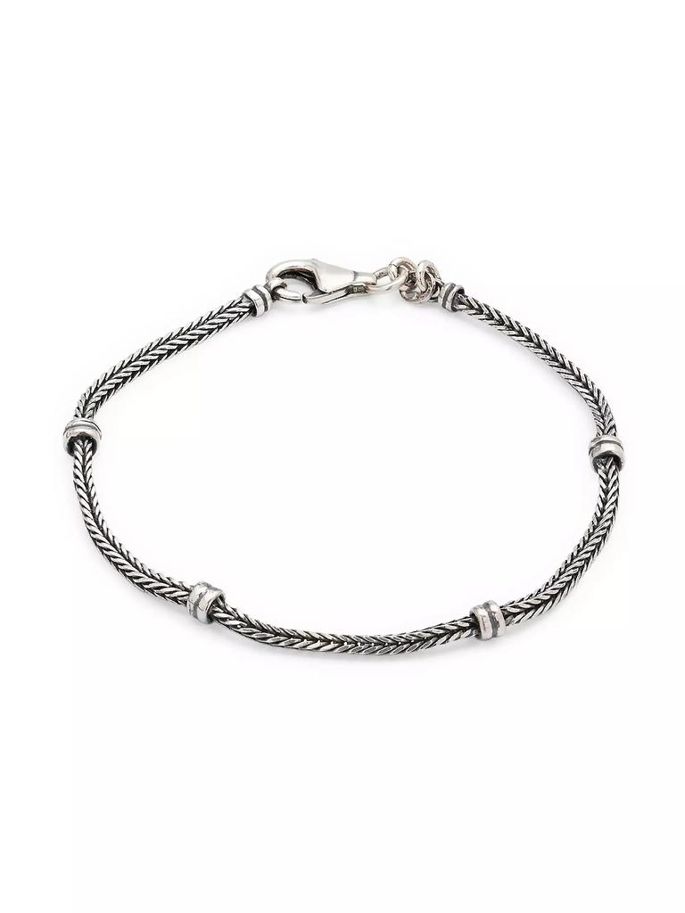 Jan Leslie Sterling Silver Herringbone Bracelet