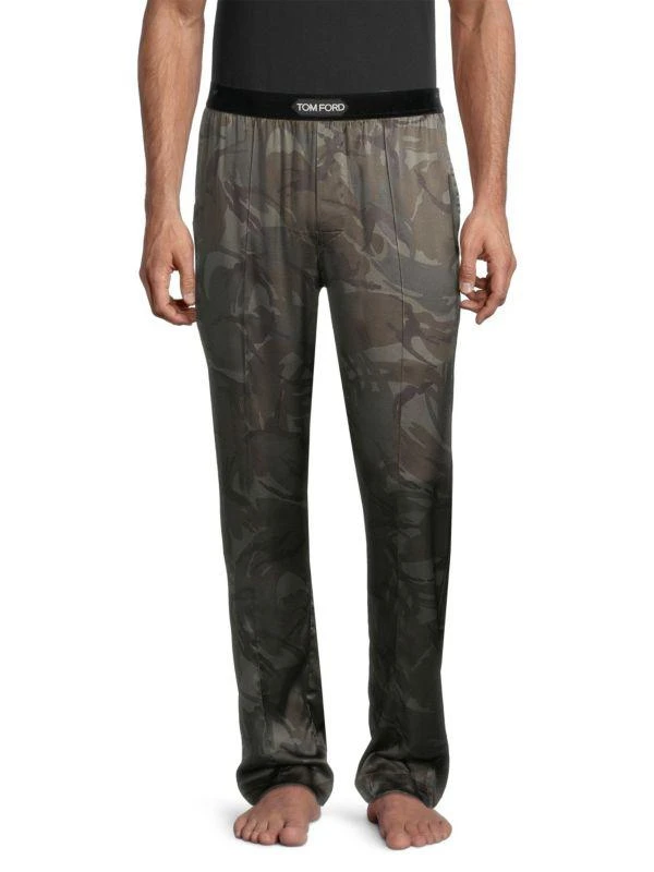 Tom Ford Logo Silk Pajama Pants 1