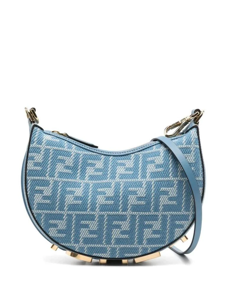 Fendi Fendi Denim-Effect Ff Jacquard Graphy Mini Bags 1