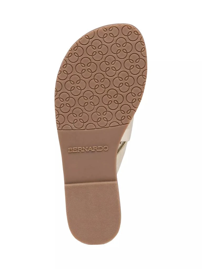 Bernardo Margaret Metallic Leather Thong Sandals 7