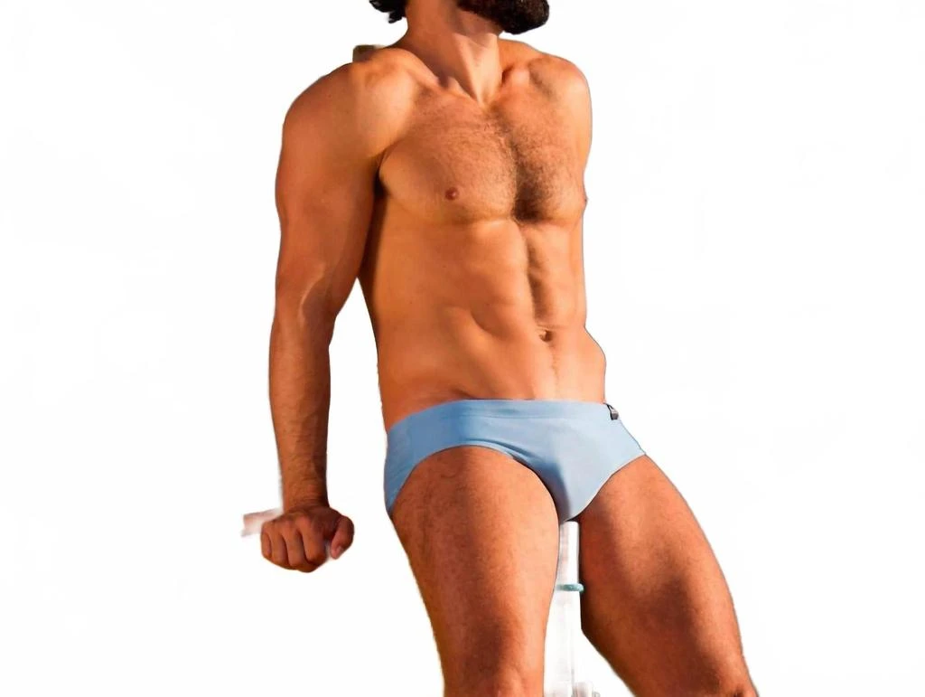 Abreu Clothing Men's Celeste Slim Swim Brief In Blue 4