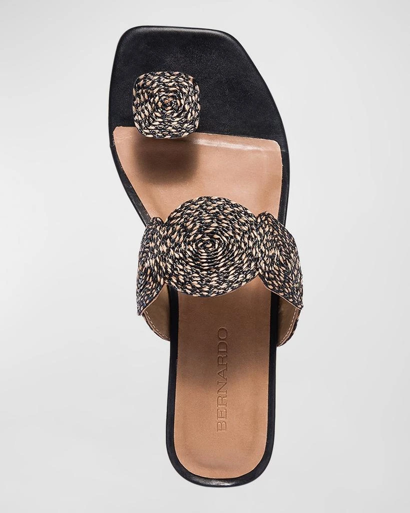 Bernardo Raffia Thong Flat Slide Sandals 5