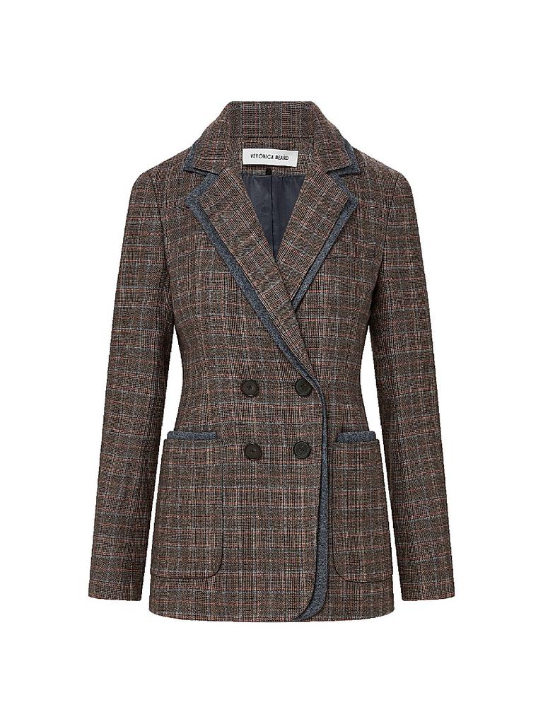 VERONICA BEARD Hedi Checked Wool-Blend Dickey Jacket