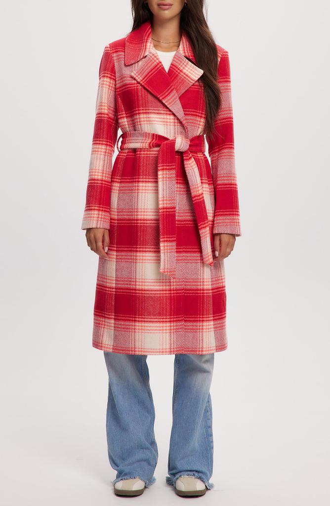 NOIZE Katja Vegan Wool Plaid Coat