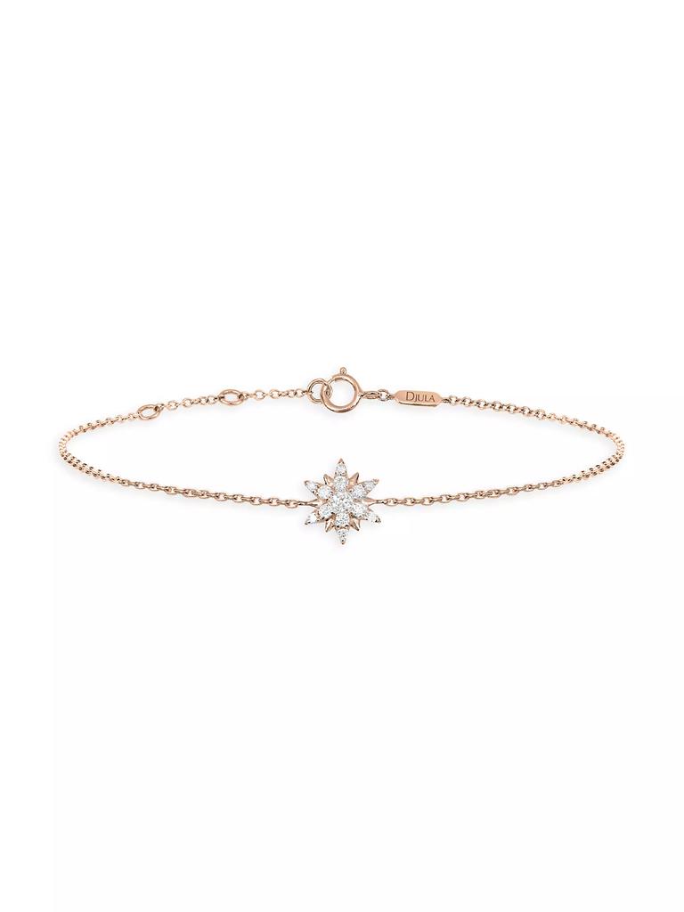 DJULA Magic Touch 18K Rose Gold & Diamond Sun Chain Bracelet