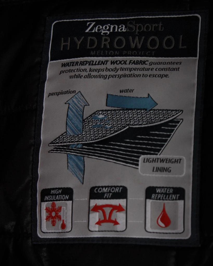 Zegna Sport Thermore Coat in Black Polyamide 6