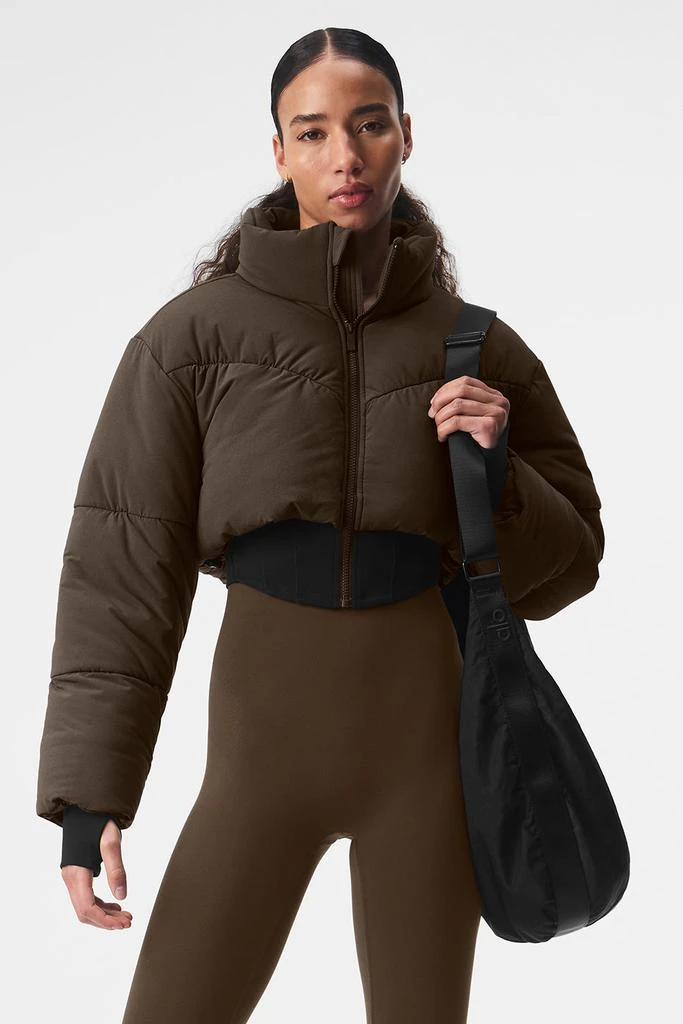 Alo Main Act Corset Puffer - Espresso/Black 1