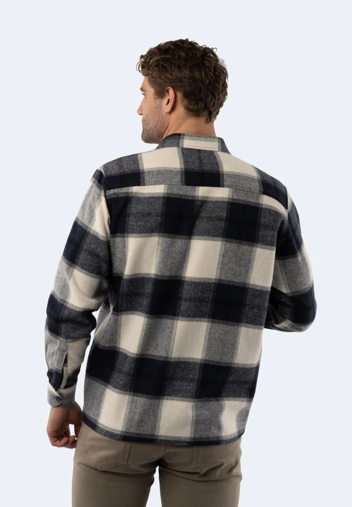 American Heritage White and Navy Plaid Flannel 4