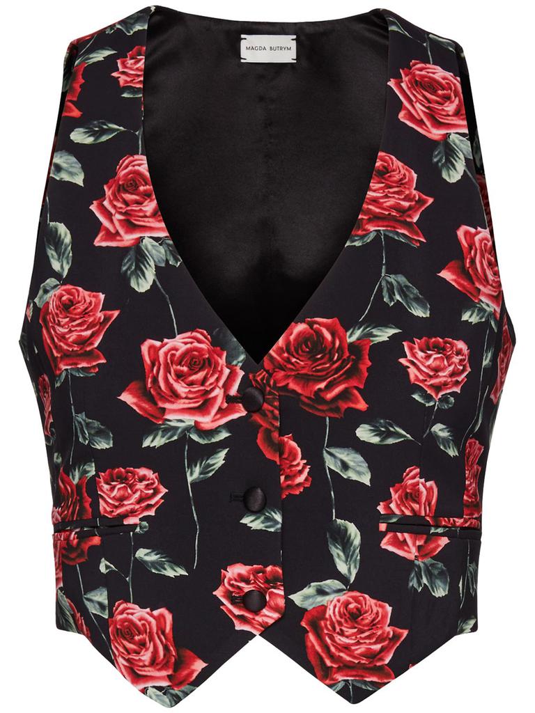 MAGDA BUTRYM Rose Print Jersey Vest