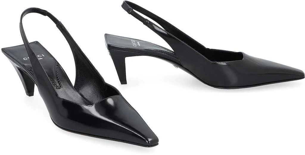 Gucci Gucci Leather Slingback Pumps 3