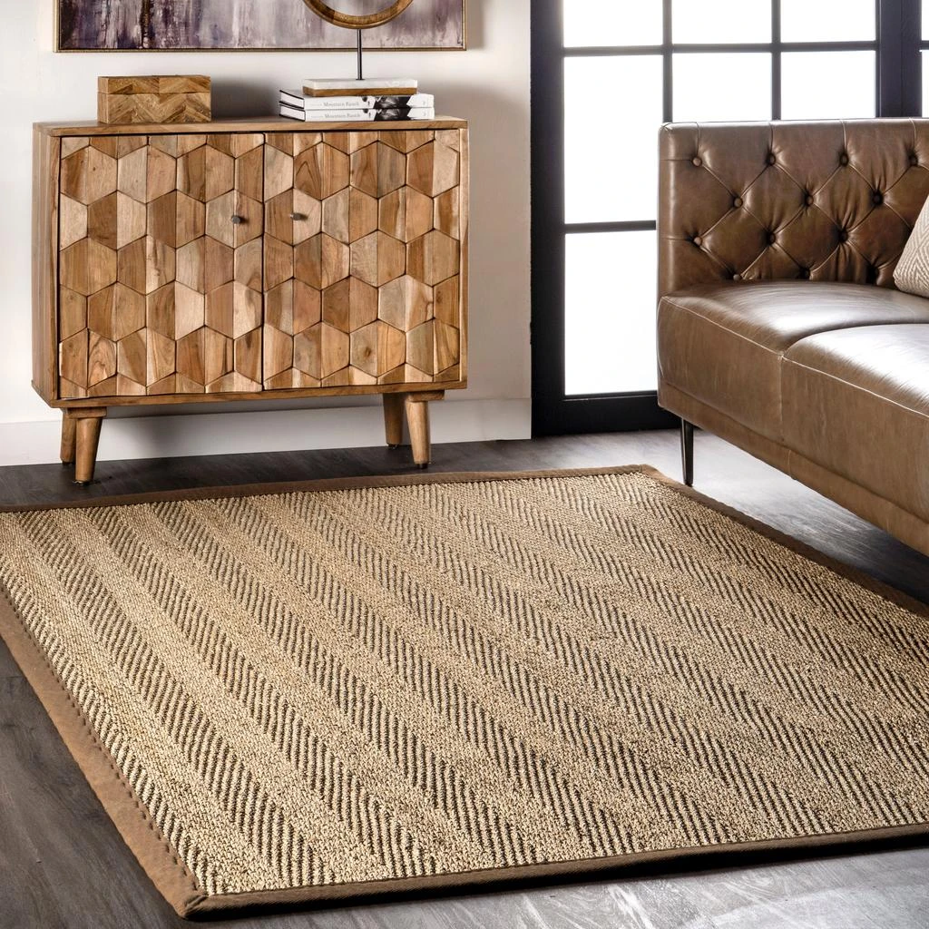 nuLOOM Larnaca Seagrass Herringbone Indoor/Outdoor Area Rug 7