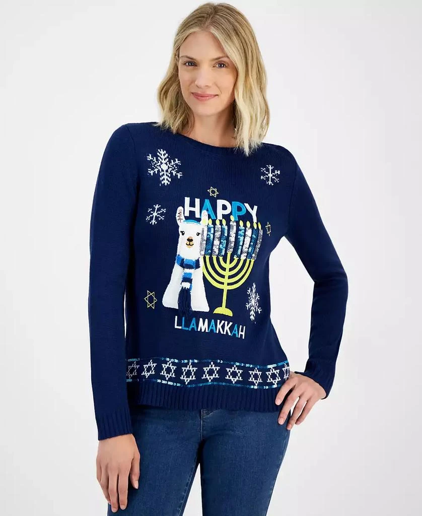 Holiday Lane Petite Llamakah Sweater, Created for Macy's 1