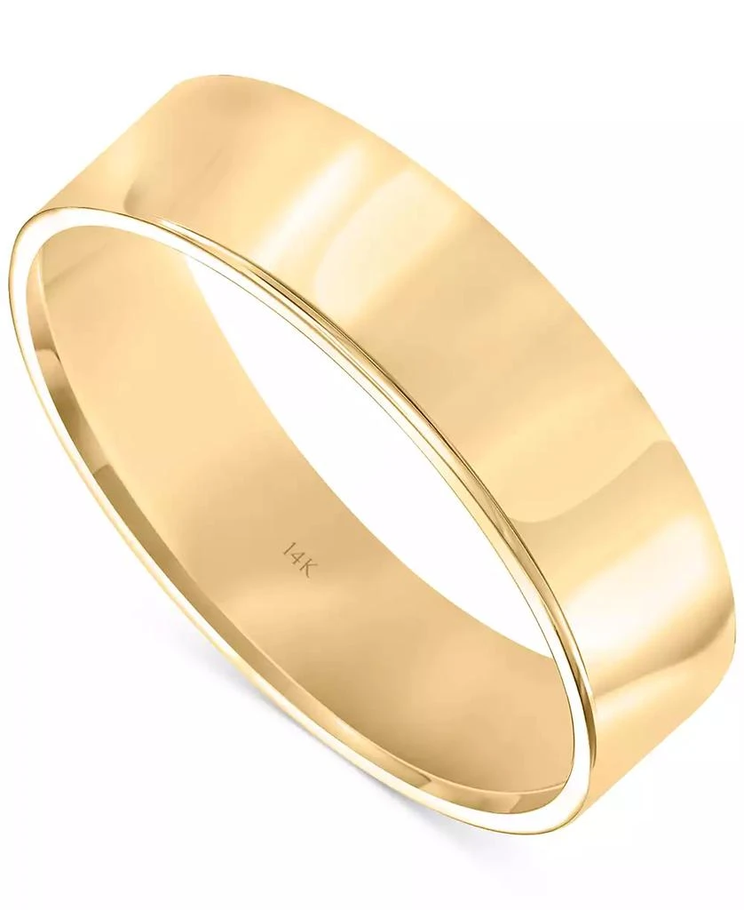 Macy's Men's Flat Profile Comfort Fit Wedding Band in 14k Gold 1