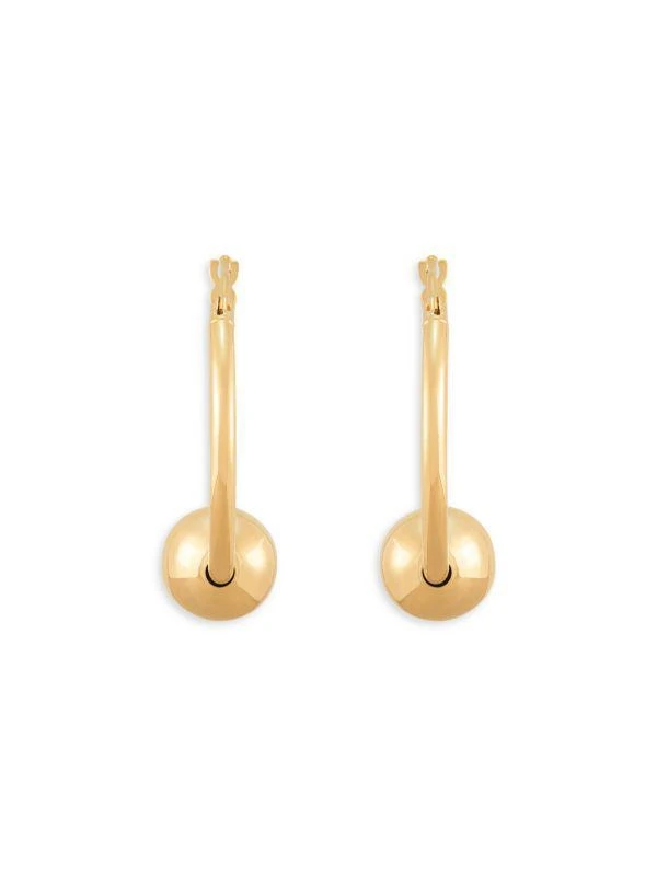 Saks Fifth Avenue 14K Yellow Gold Spherical Drop Earrings 2