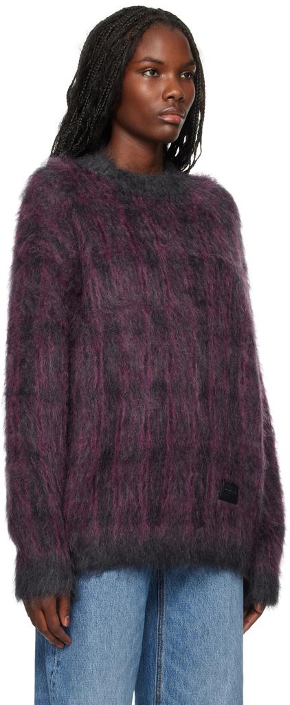 Alexander Wang Pink & Black Oversize Plaid Sweater