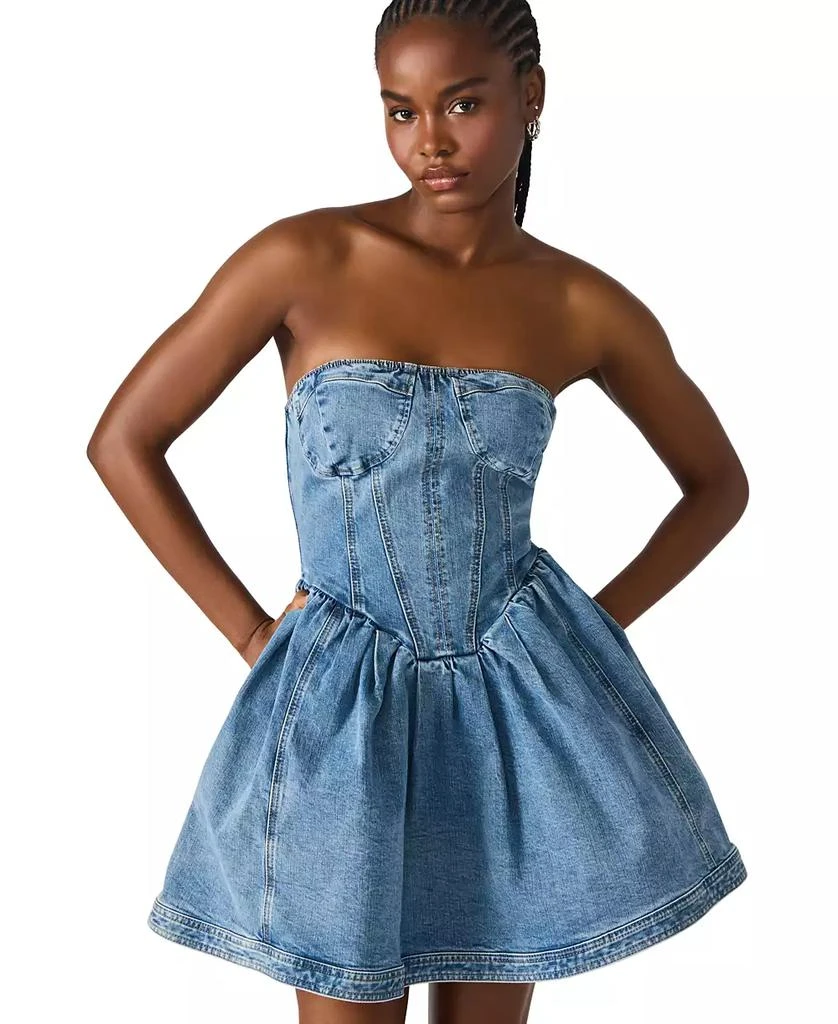 Steve Madden Women's Rina Strapless Corset Dress 5