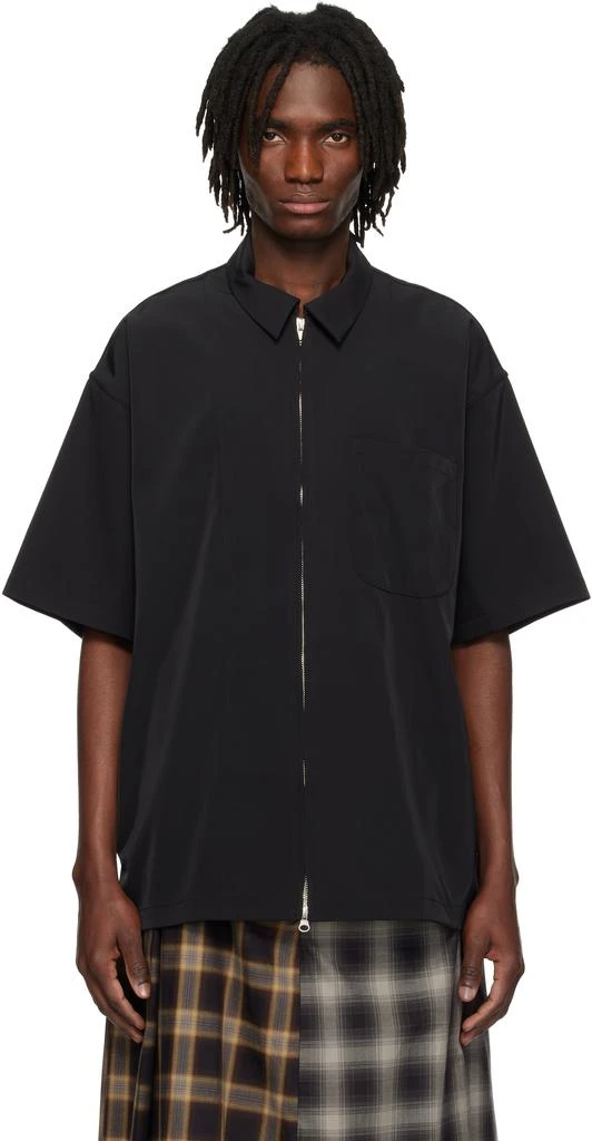 Song for the Mute Black Zip Up Gym Shirt 1