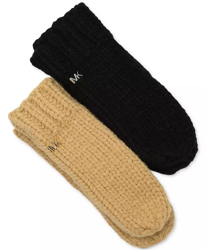 Michael Kors MICHAEL Women's Logo Detail Super Chunk Mittens 5