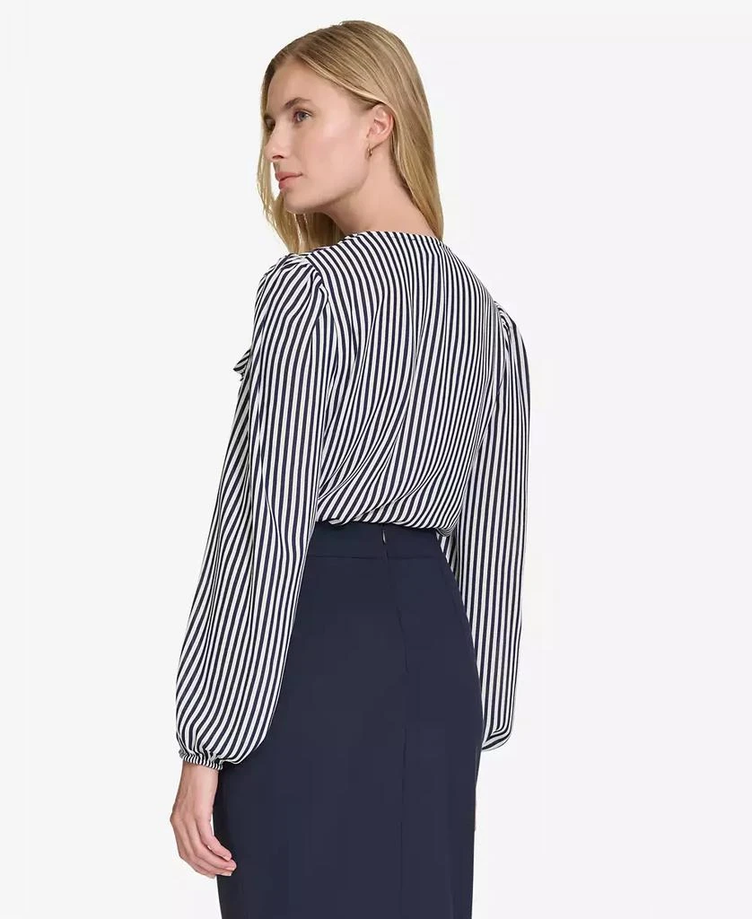 Tommy Hilfiger Women's Striped Ruffled Long-Sleeve Top 2